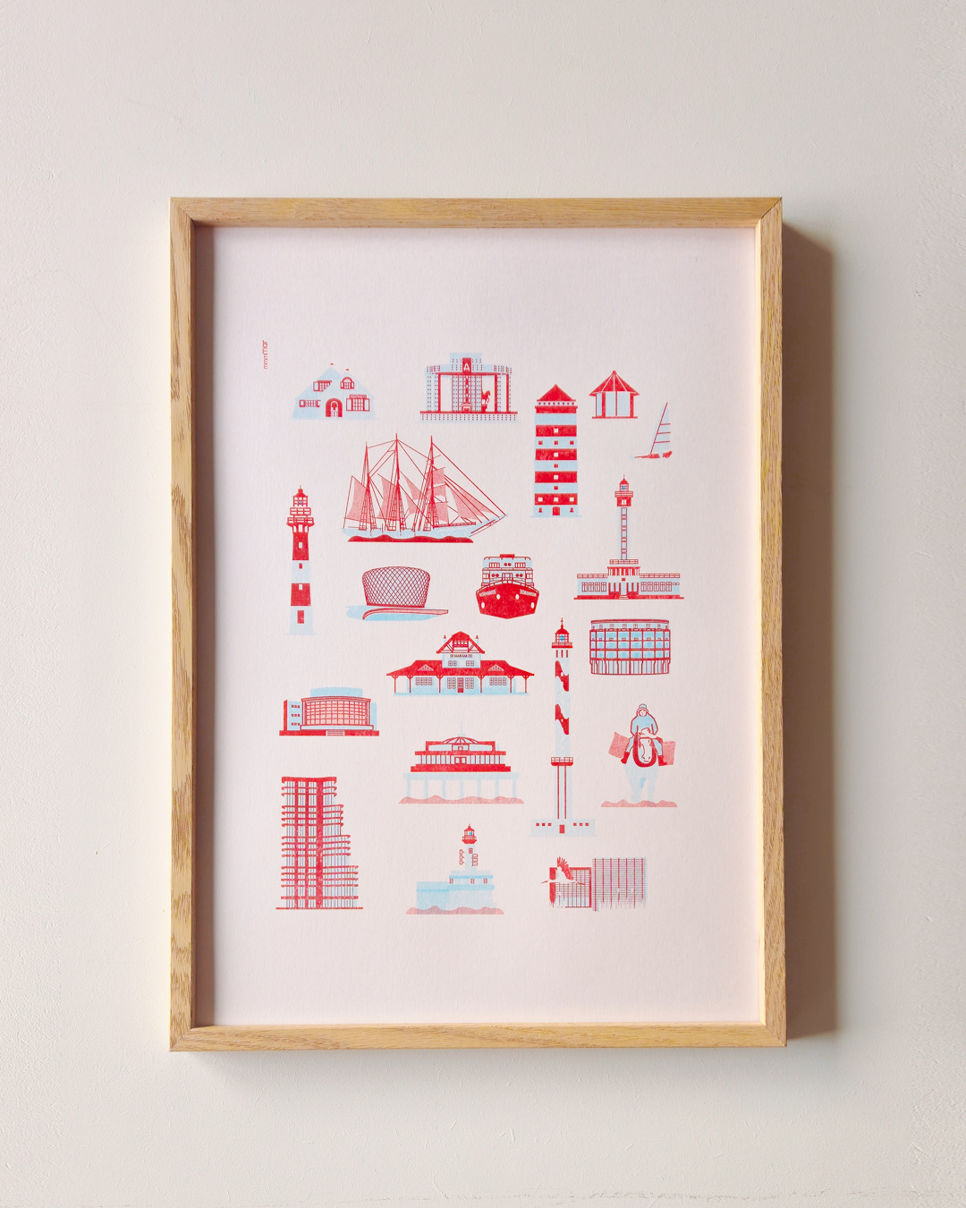 Mmmmar A3 Poster Iconen Belgische Kust