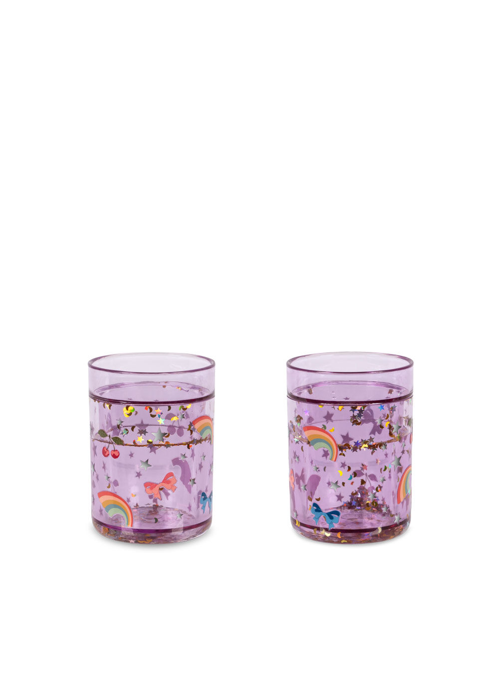 Konges Beker Glitter Regenboog 180 ml - 2 stuks