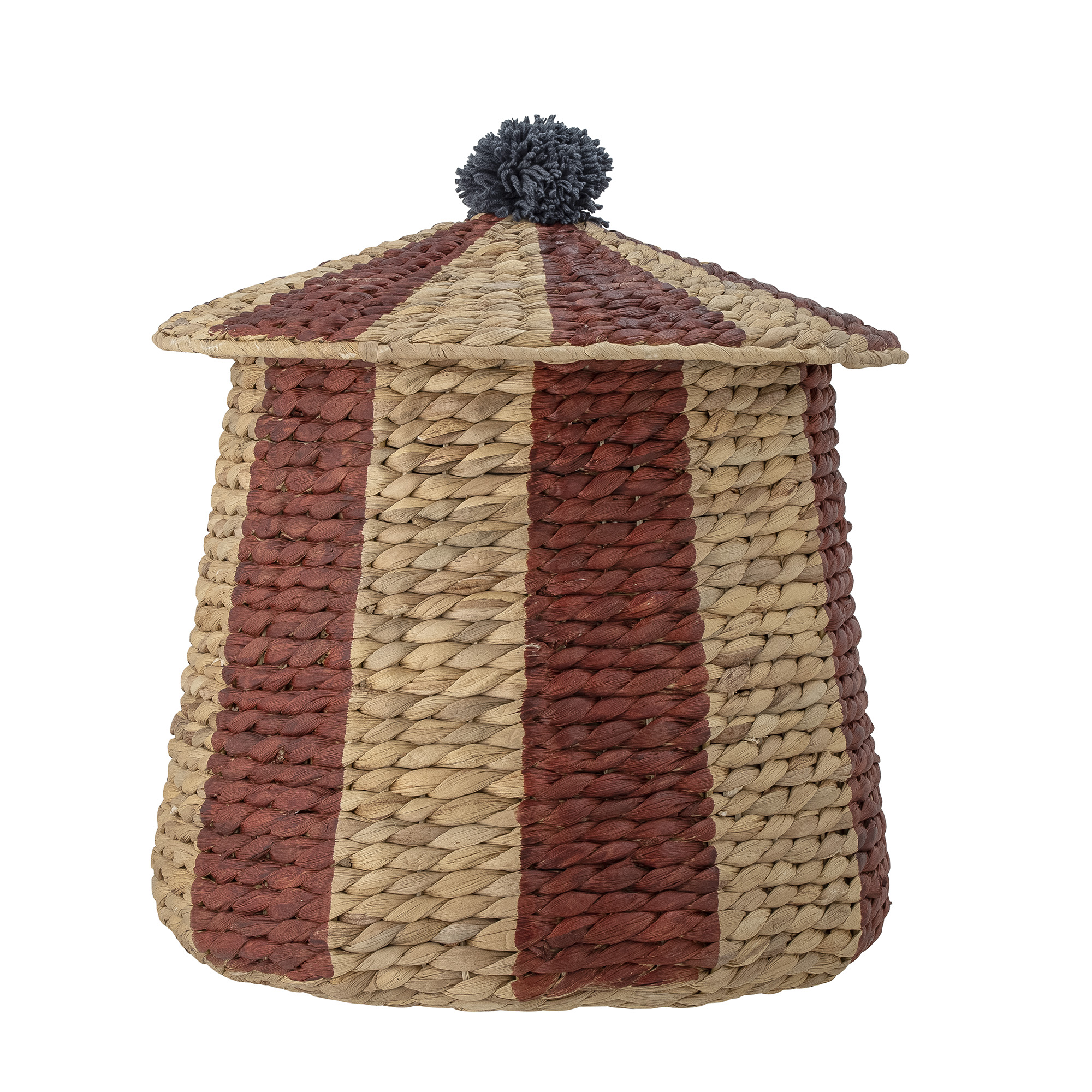 Bloomingville Mini Opbergmand Birsen met Deksel Rood-Waterhyacint 40x40 cm