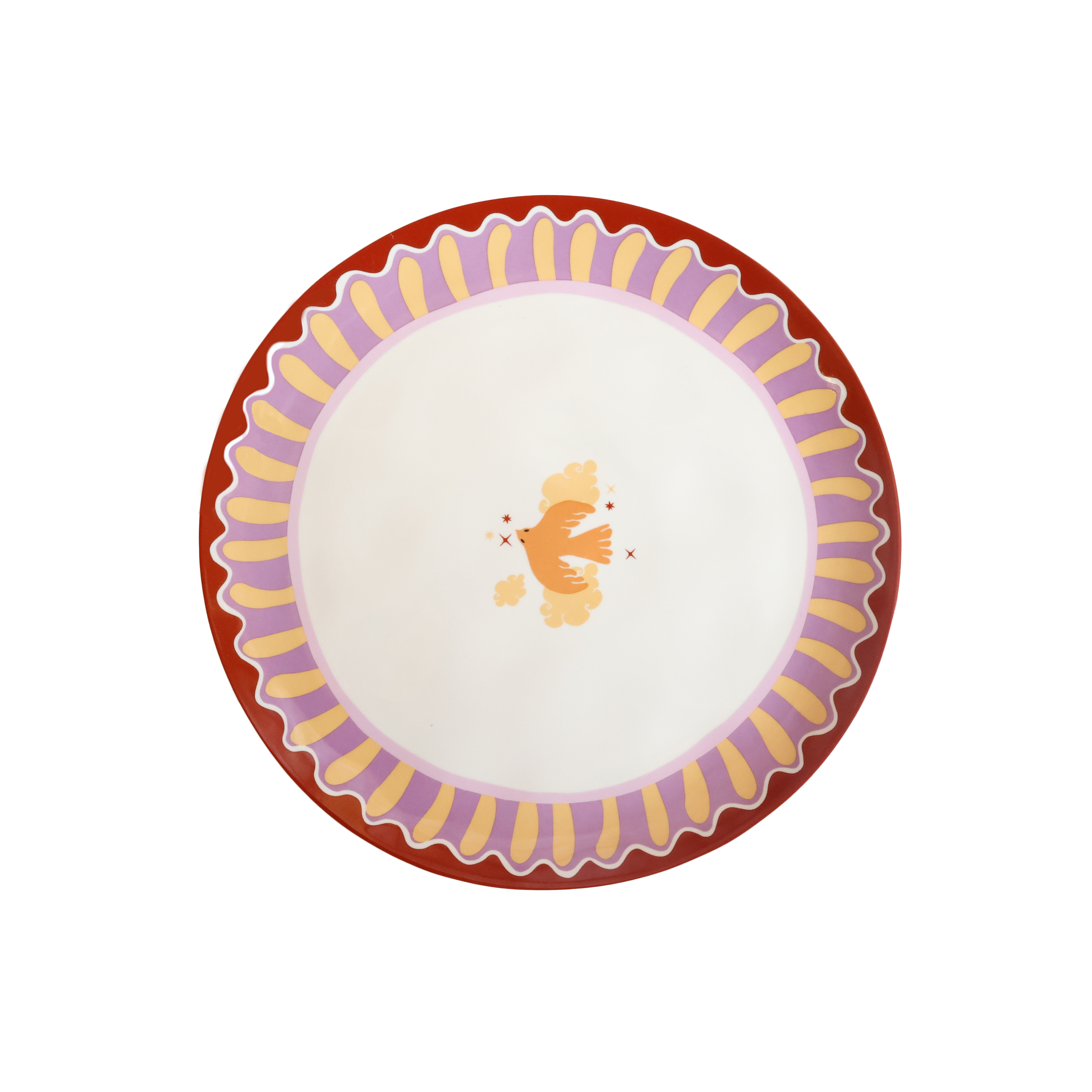 ATLITW Studio Plat Bord Lucky Getaway Birds 20cm - Keramiek