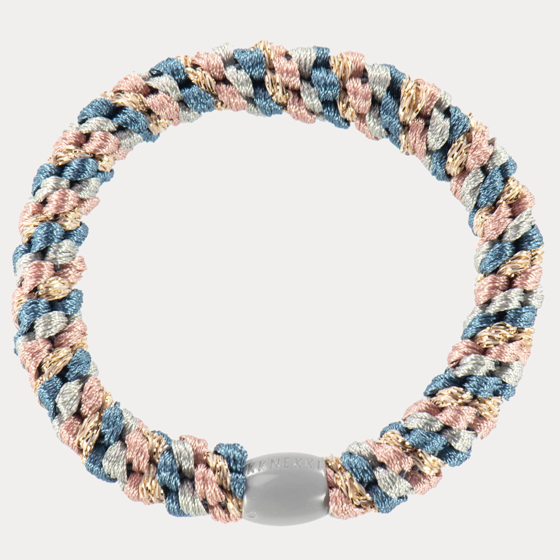 KKNEKKI Haarelastiek Dusty Blauw-Dusty Roze