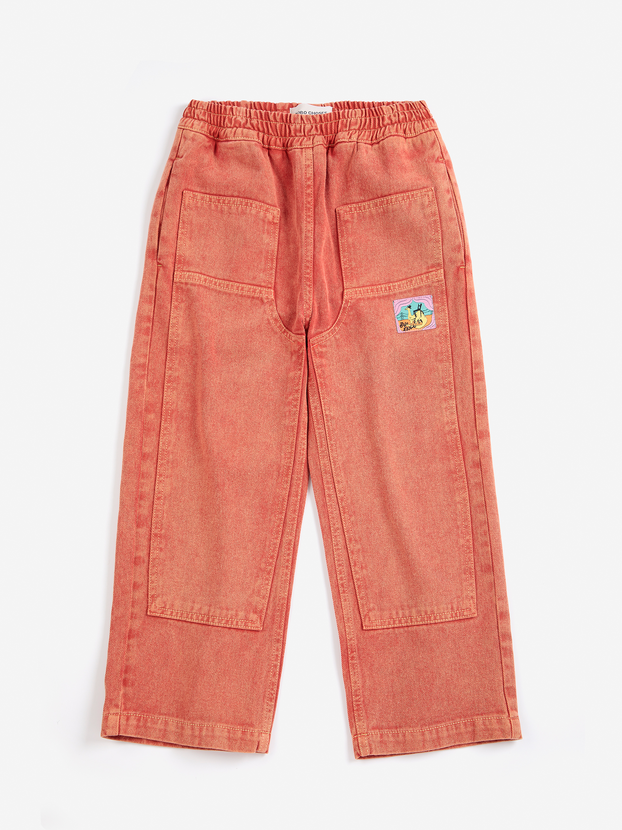 Bobo Choses Kids Broek Taxi Saurus Tag Oranje