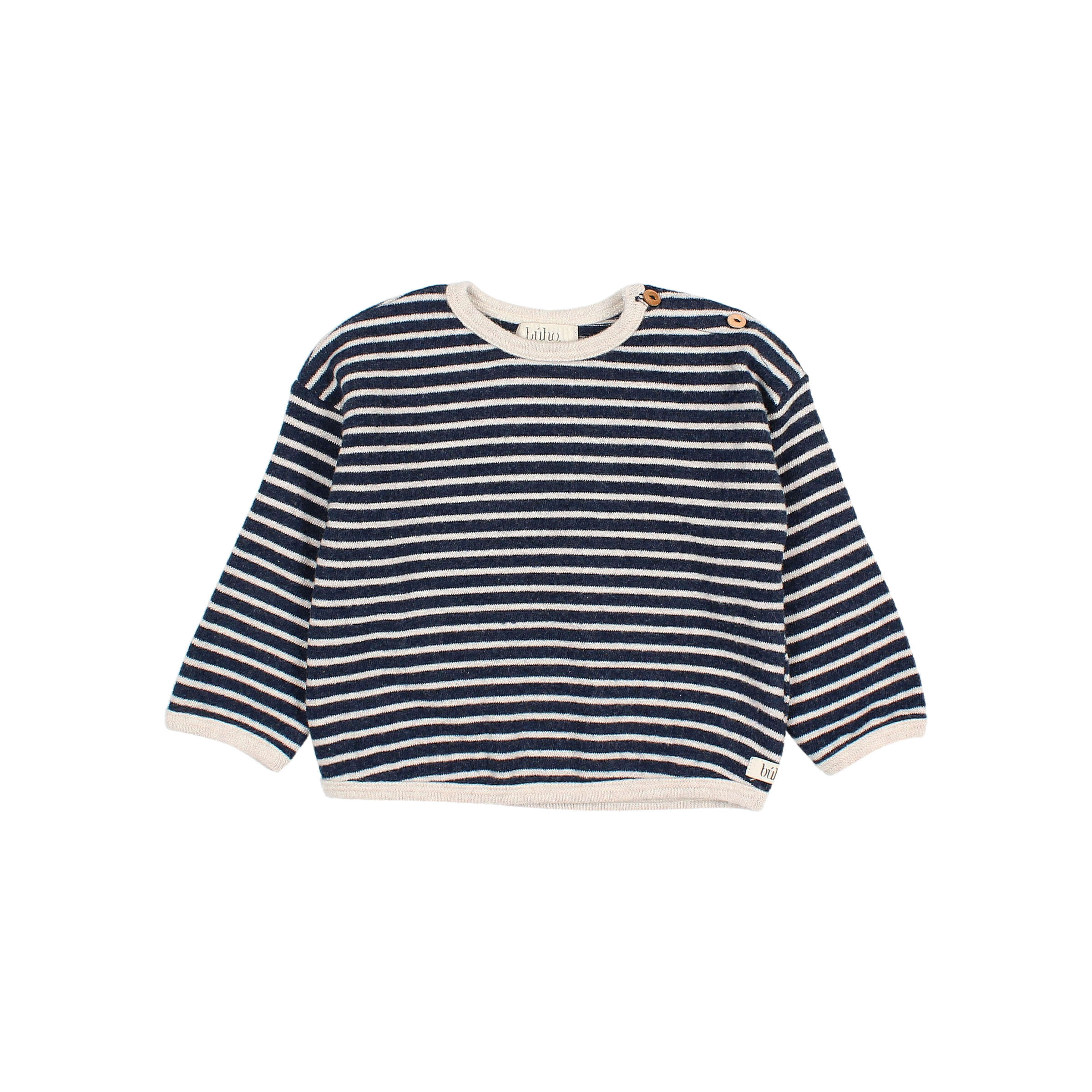 Buho Sweater Soft Jersey Stripes Navy