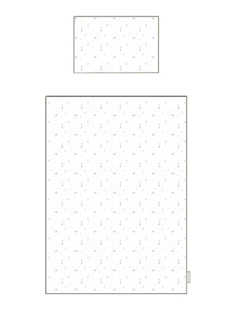 Poetree Dekbedovertrek Blue Dreams Geprint Poplin 100x135cm