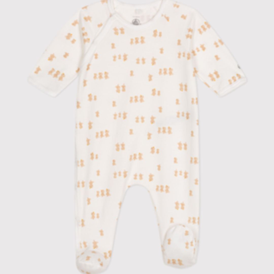 Petit Bateau / katoenen babypyjama / eendjes
