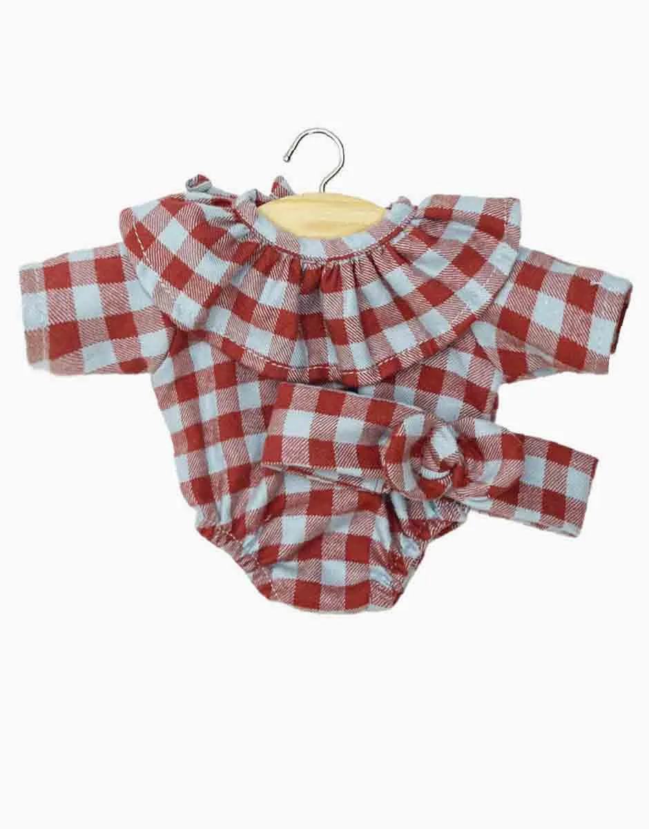 Minikane Romper + Haarband Pop Colette Geruit