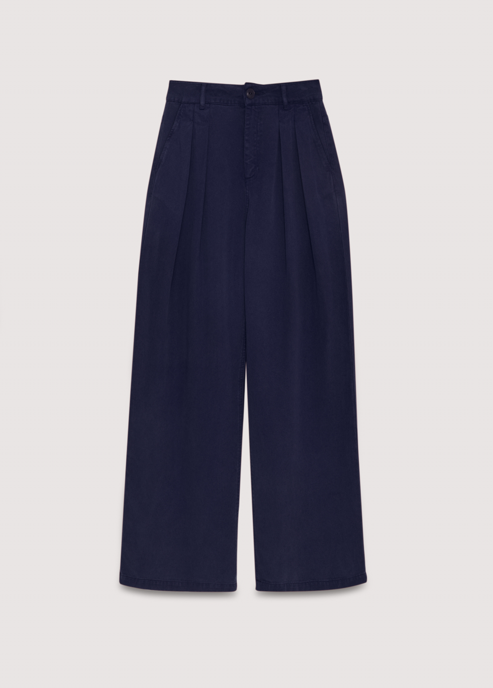 The New Society Broek Tencel Navy Dames