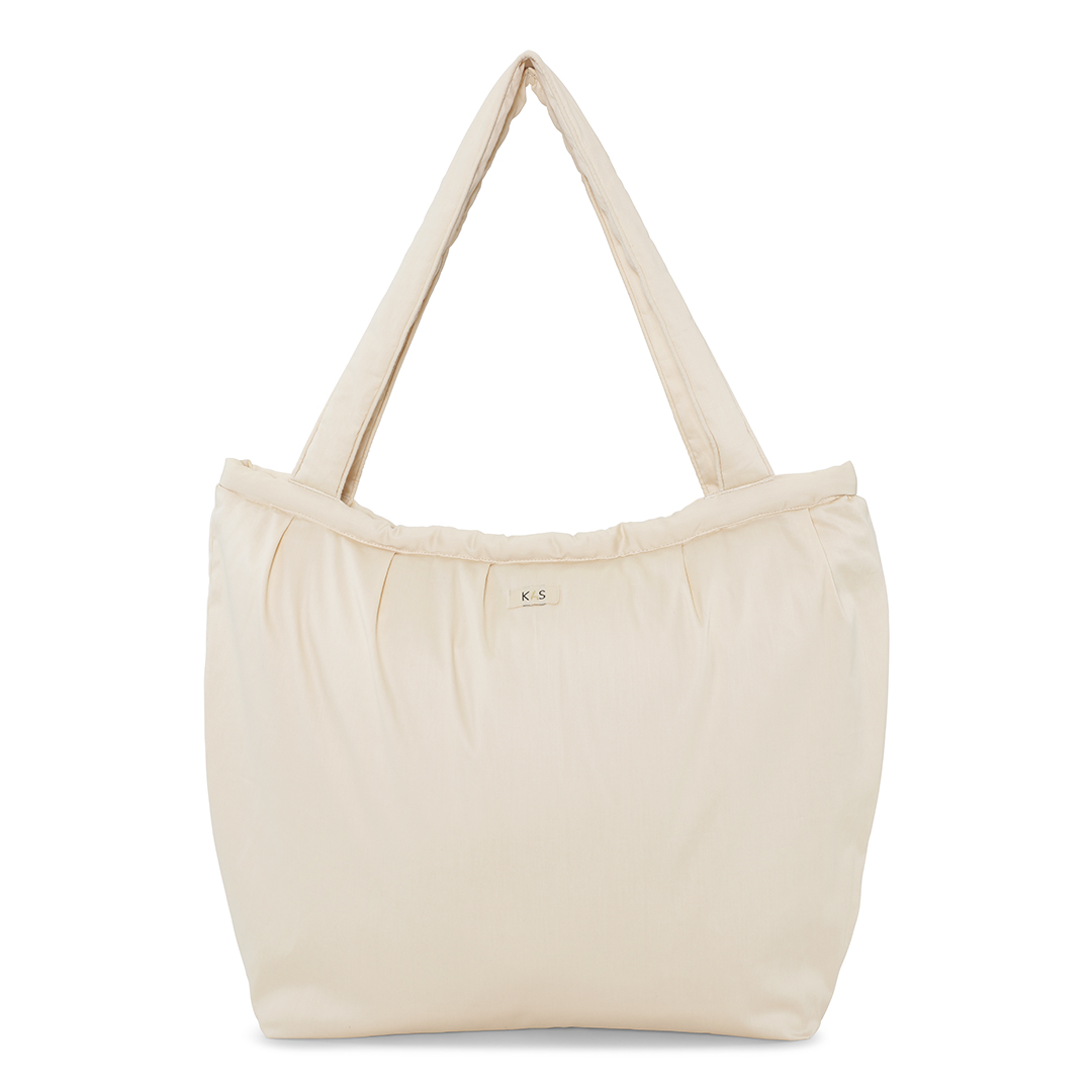 Kas Kopenhagen Tote Bag Multifunctioneel Met Vouw Beige 55x40x12