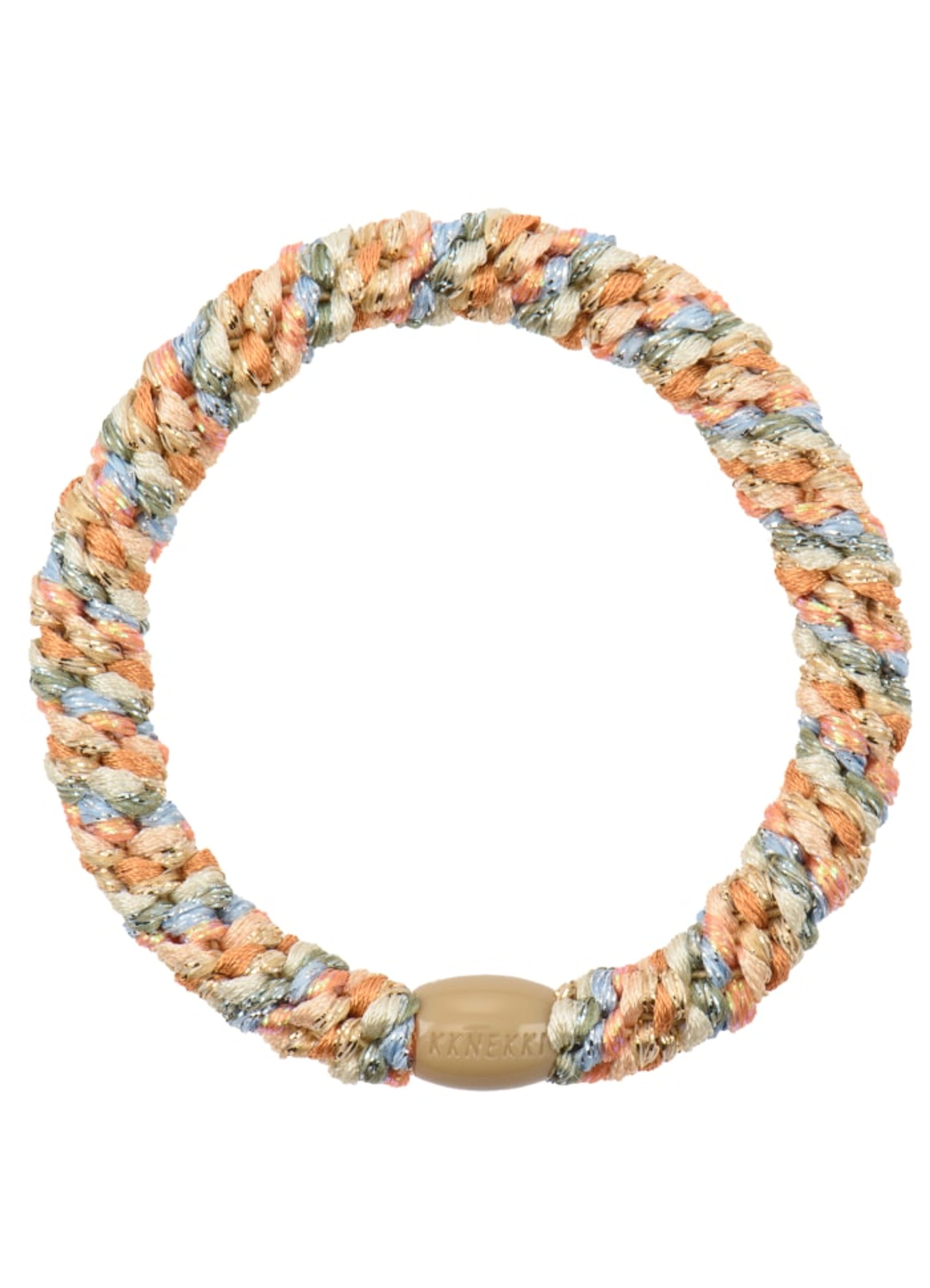 KKNEKKI Haarelastiek Multi Dusty Beige-Blauw-Oranje-Wit