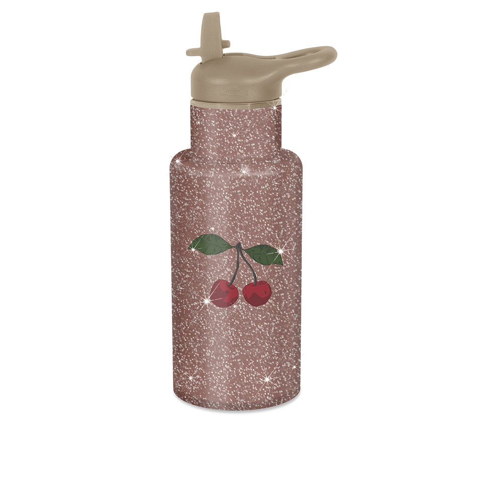 Konges Slojd Drinkfles Glitter Cherry