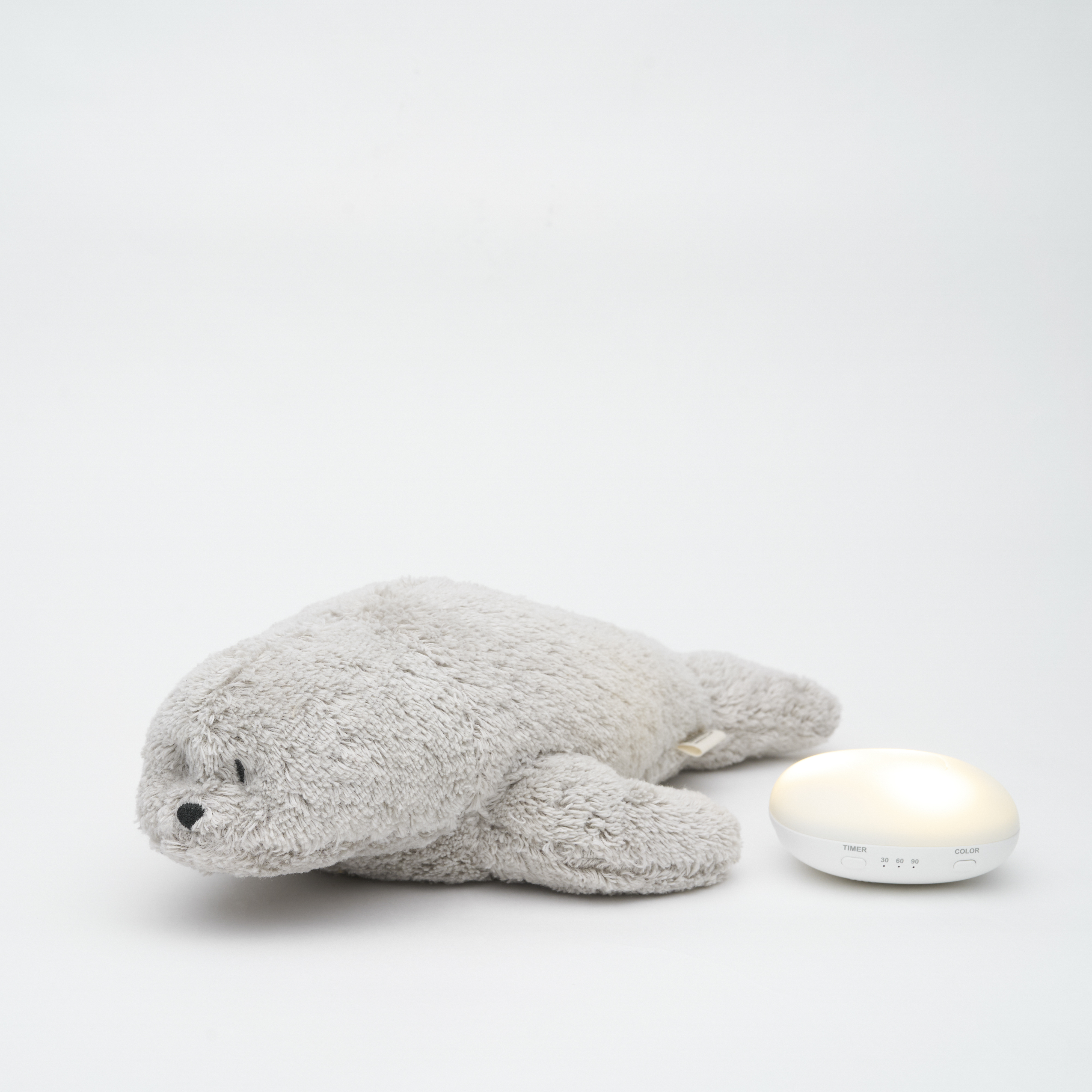 Moonie Knuffel The Humming Seal 2.0 Grey 33x18x10 cm
