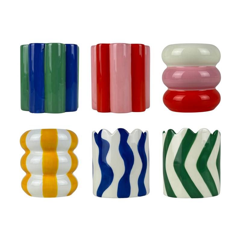 Que Rico Bloempot 9.5x10 cm - assorti - prijs per stuk