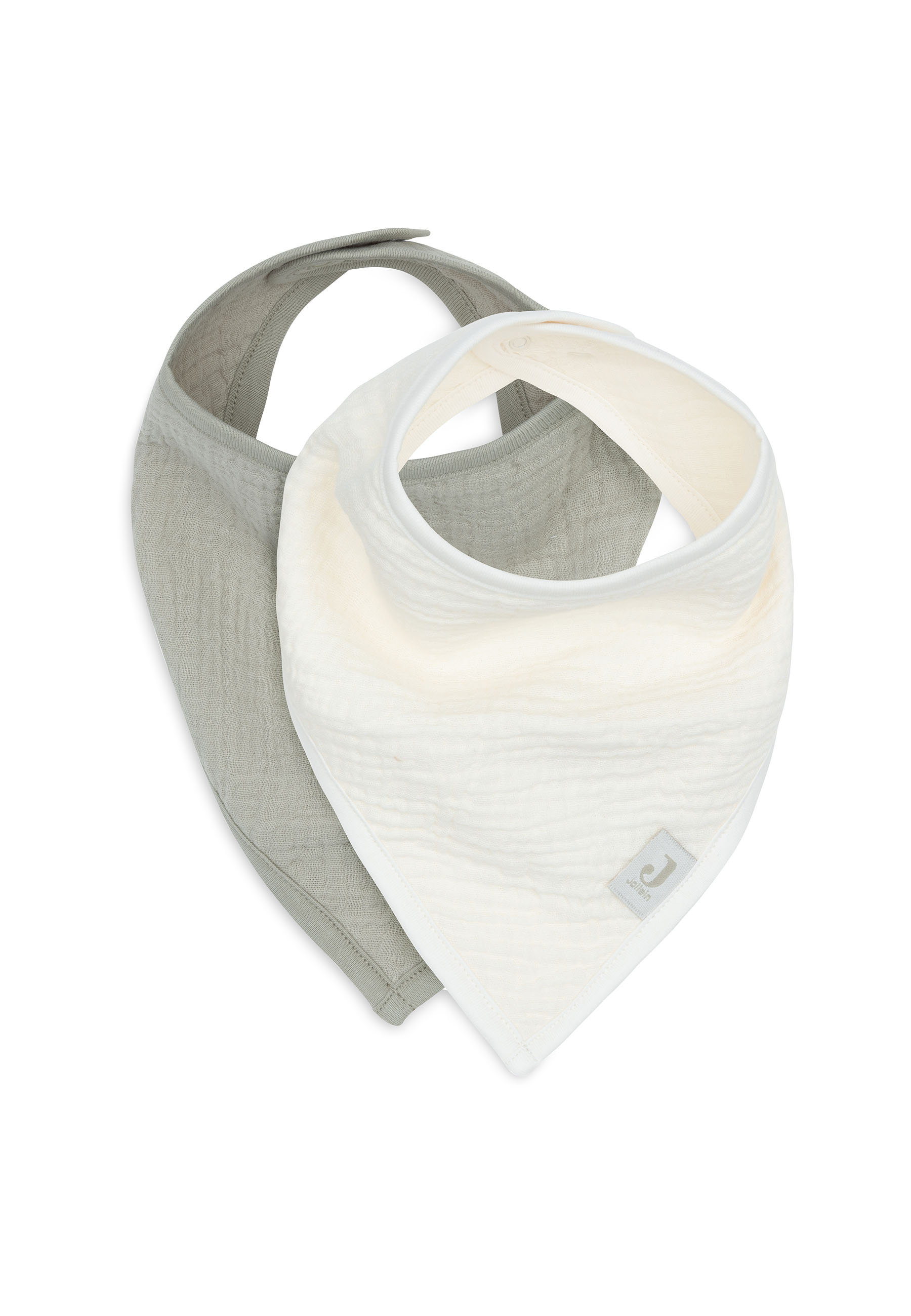 Jollein Slab Bandana Tetra Olive Green-Oatmeal 2 stuks