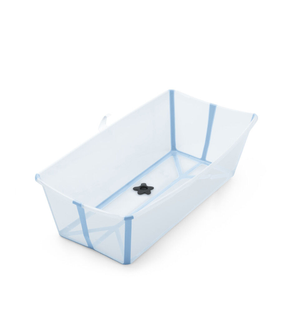 Stokke Flexi Bath Xlarge Transparant Ocean Blue 80x24x40 cm 0-6 jaar - 21-46 kg