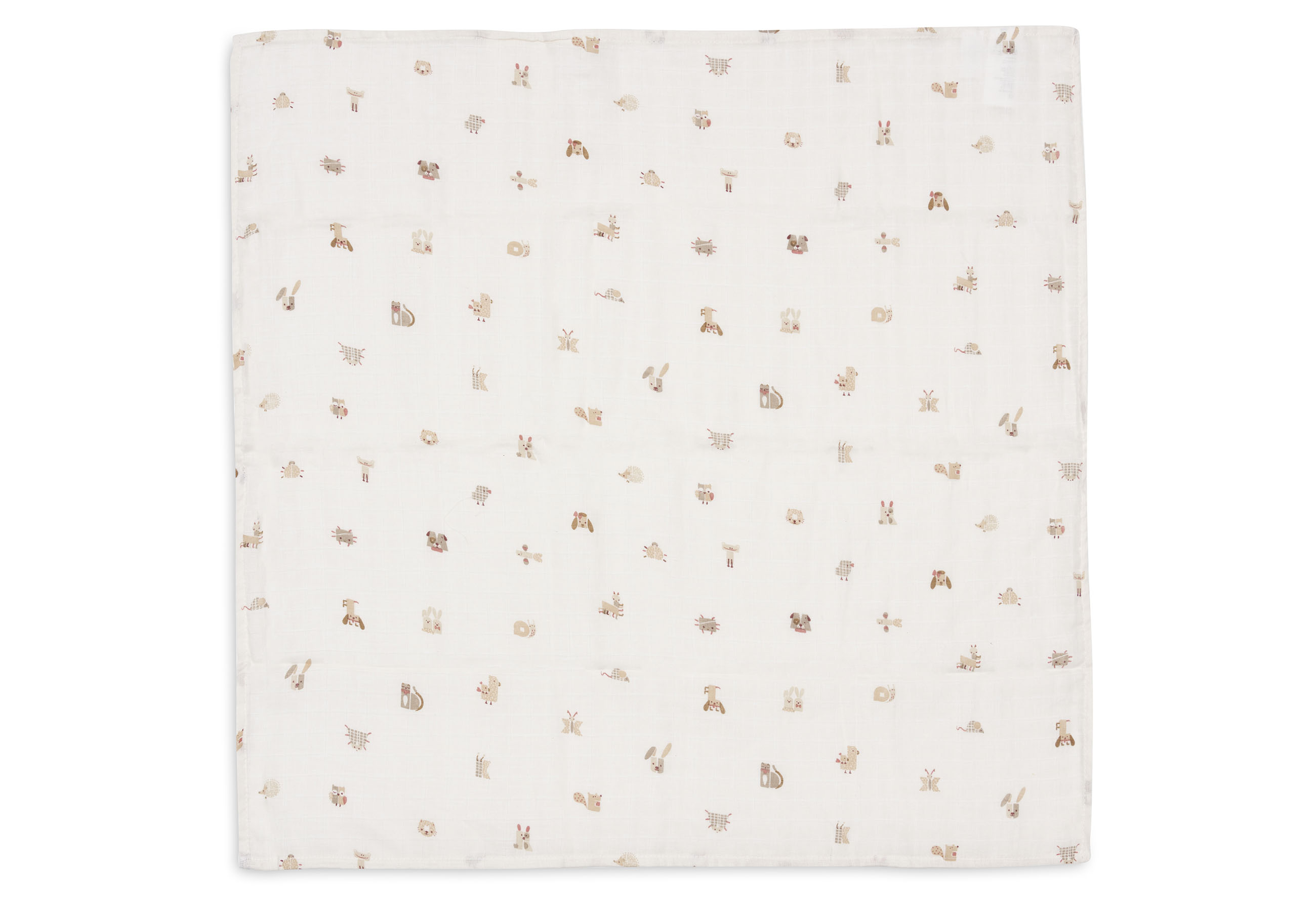 Jollein Tetradoek Small Animal Friends 70x70 cm - 3 Stuks