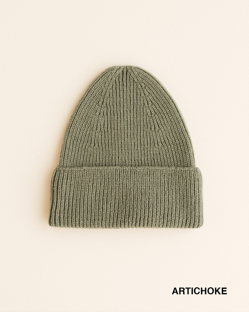 Hvid Baby Beanie Fonzie Artichoke 4-18 maand