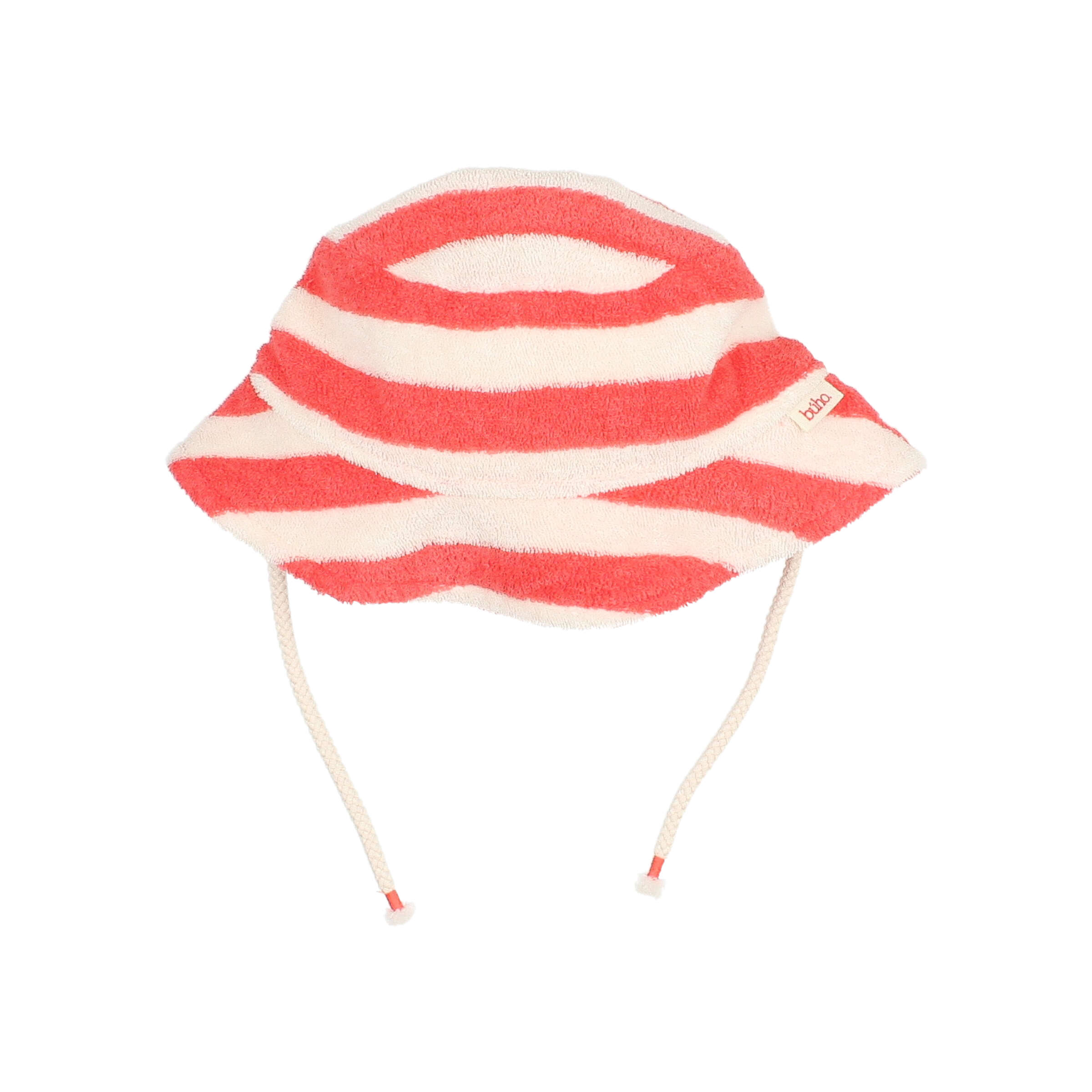Buho Hoedje Terry Stripes Coral XS