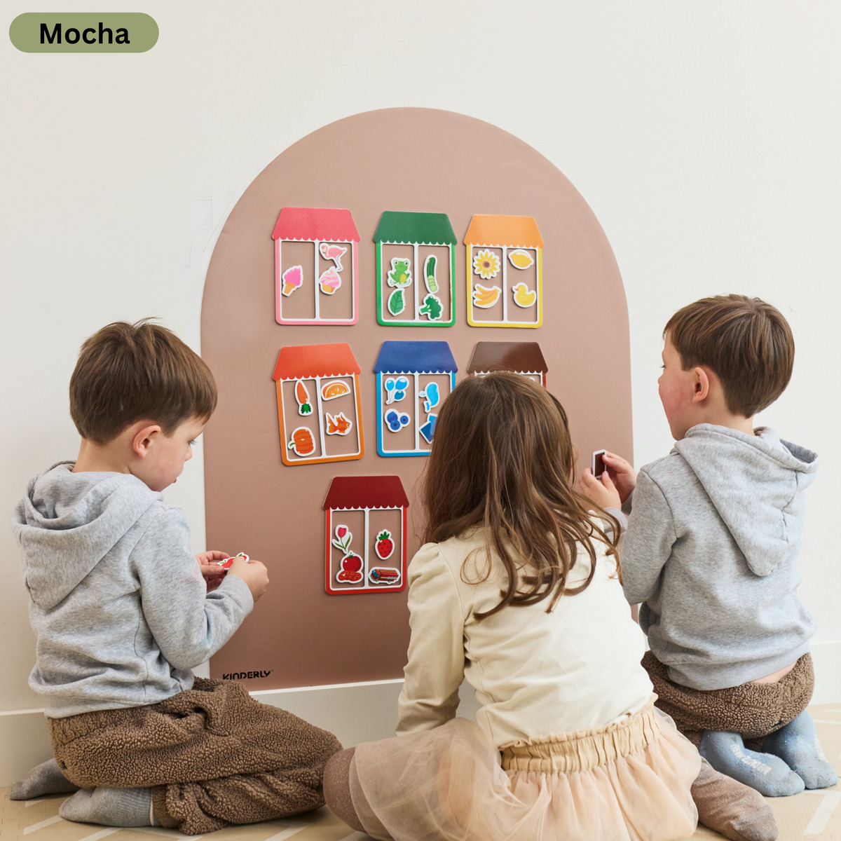 Kinderly Muurbord Magnetisch-Verplaatsbaar Mocha 95x75 cm