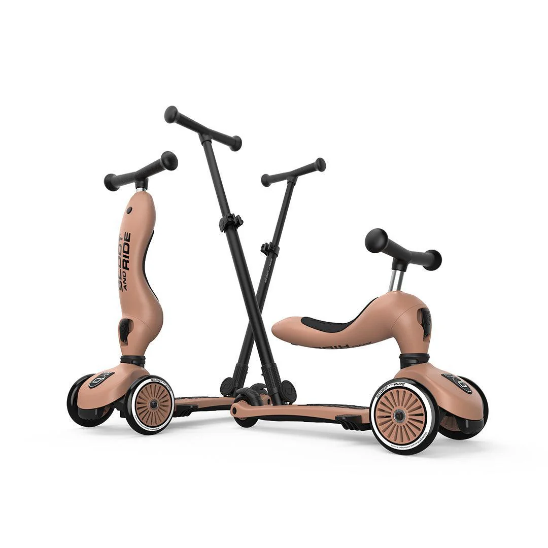 Scoot and Ride Highwaykick 1 Loopfiets-Step in 1 Push and Go Mocha