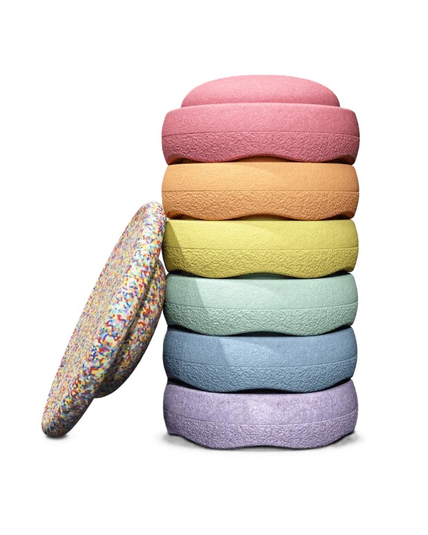 Stapelstein Rainbow Pastel - Super Confetti 6+1