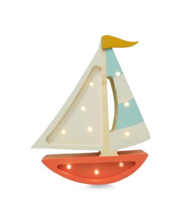 Little Lights Lamp Zeilboot Harbor Clay