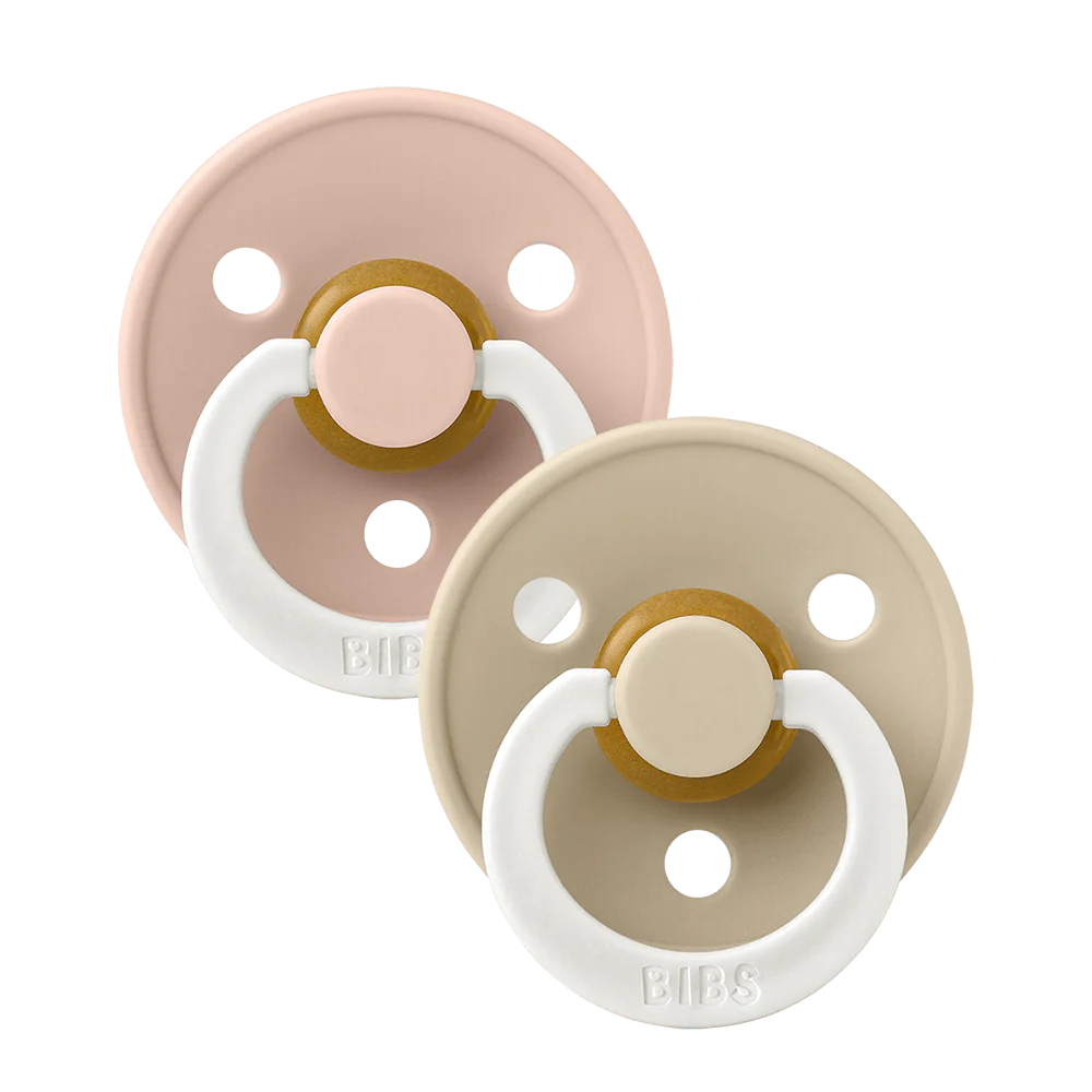 Bibs Fopspeen Latex Anatomisch Glow in the dark Vanille-Blush 6-18 maand - 2 stuks