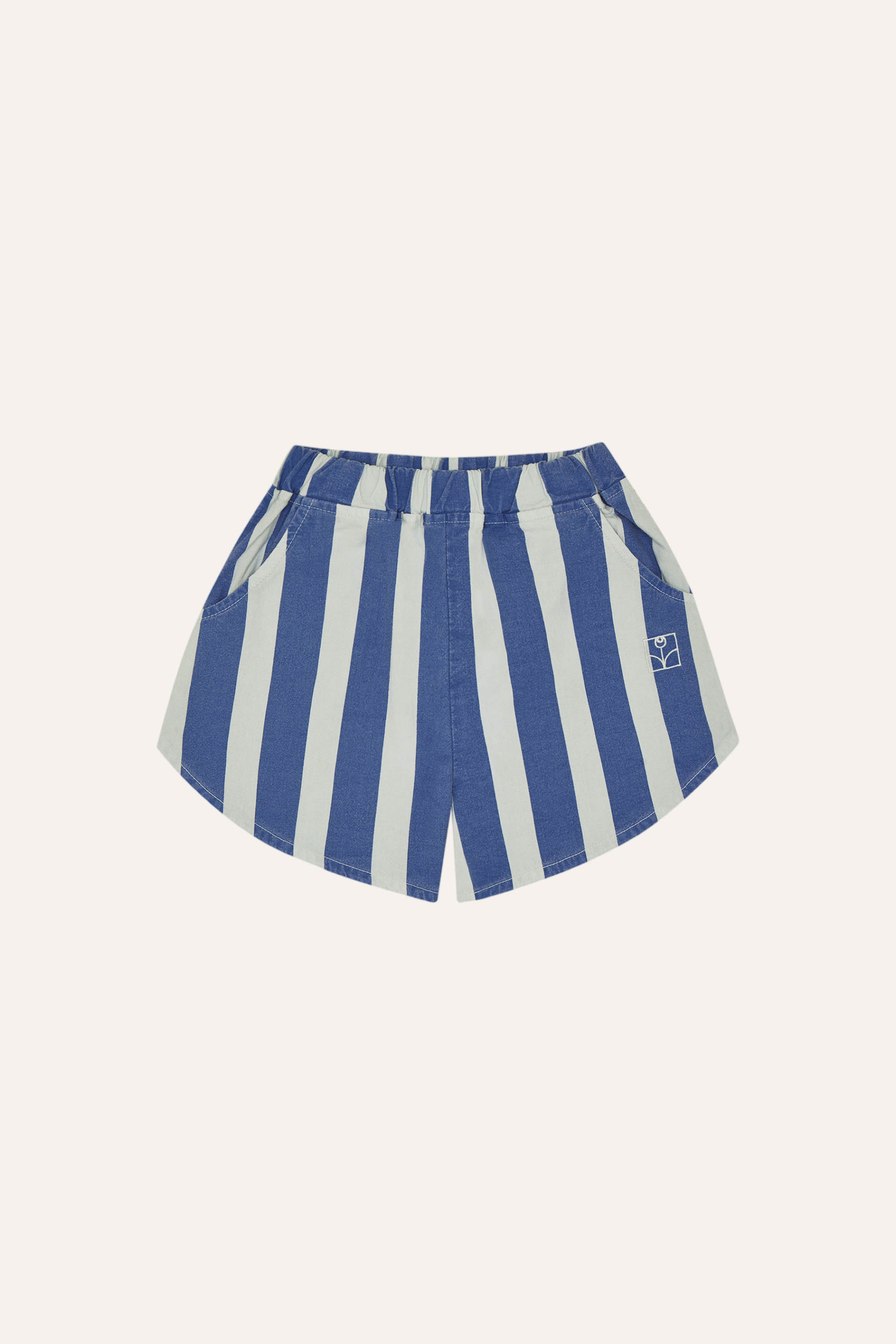 The Campamento Kids Short Blue Stripes Washed