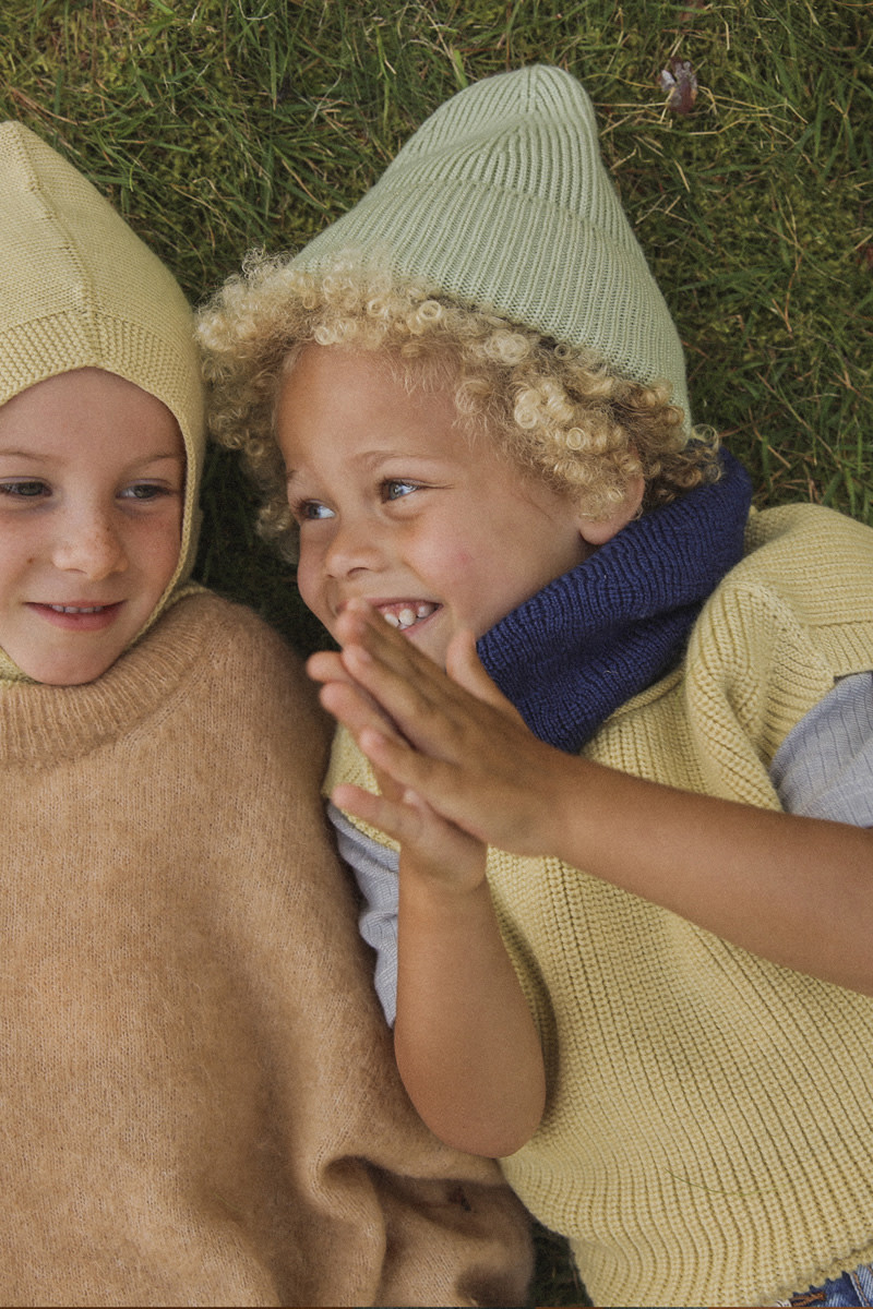 Hvid Baby Beanie Fonzie Mint 4-18 maand