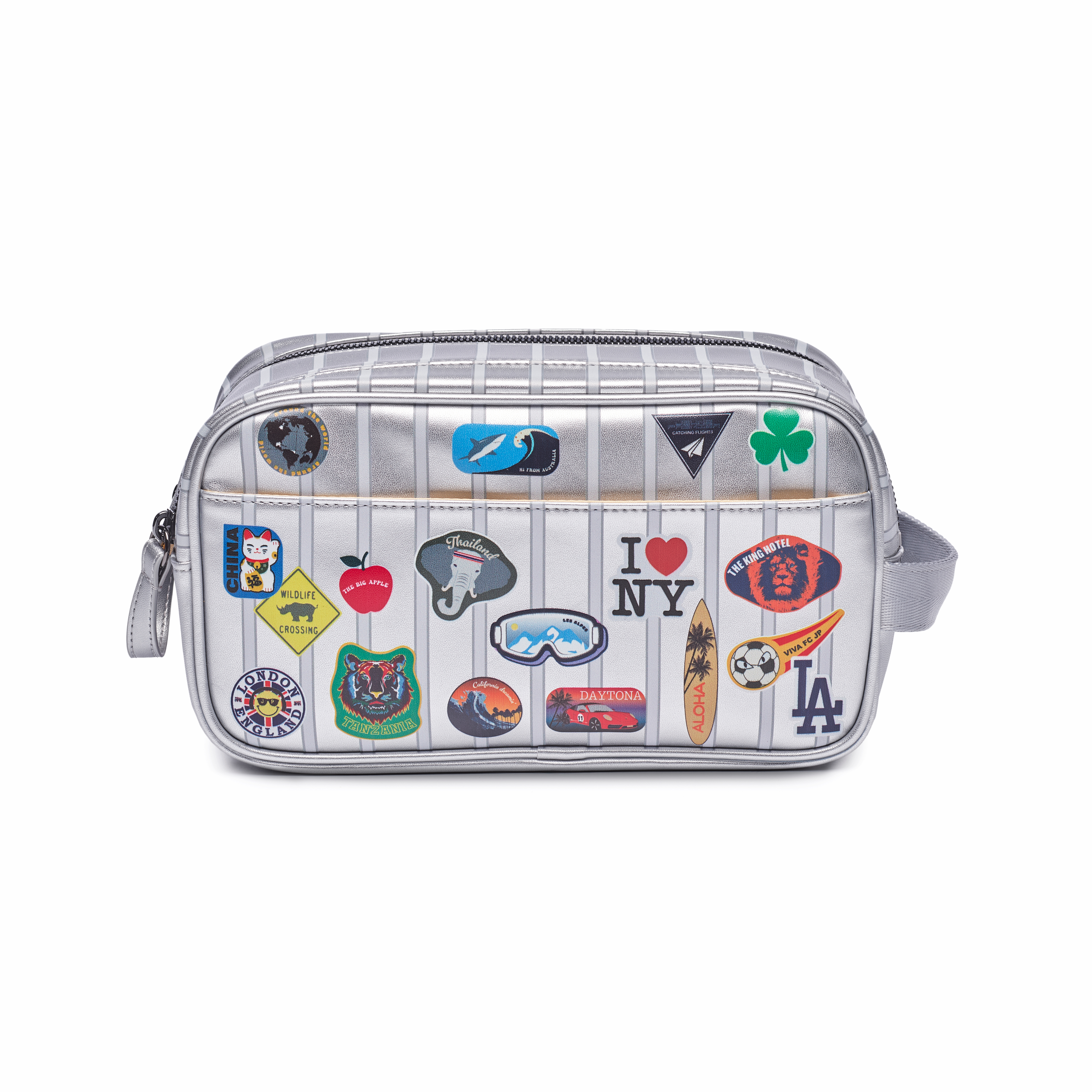 Jeune Premier Toilettas Jetsetter Metallic Silver 25x14x12.5 cm