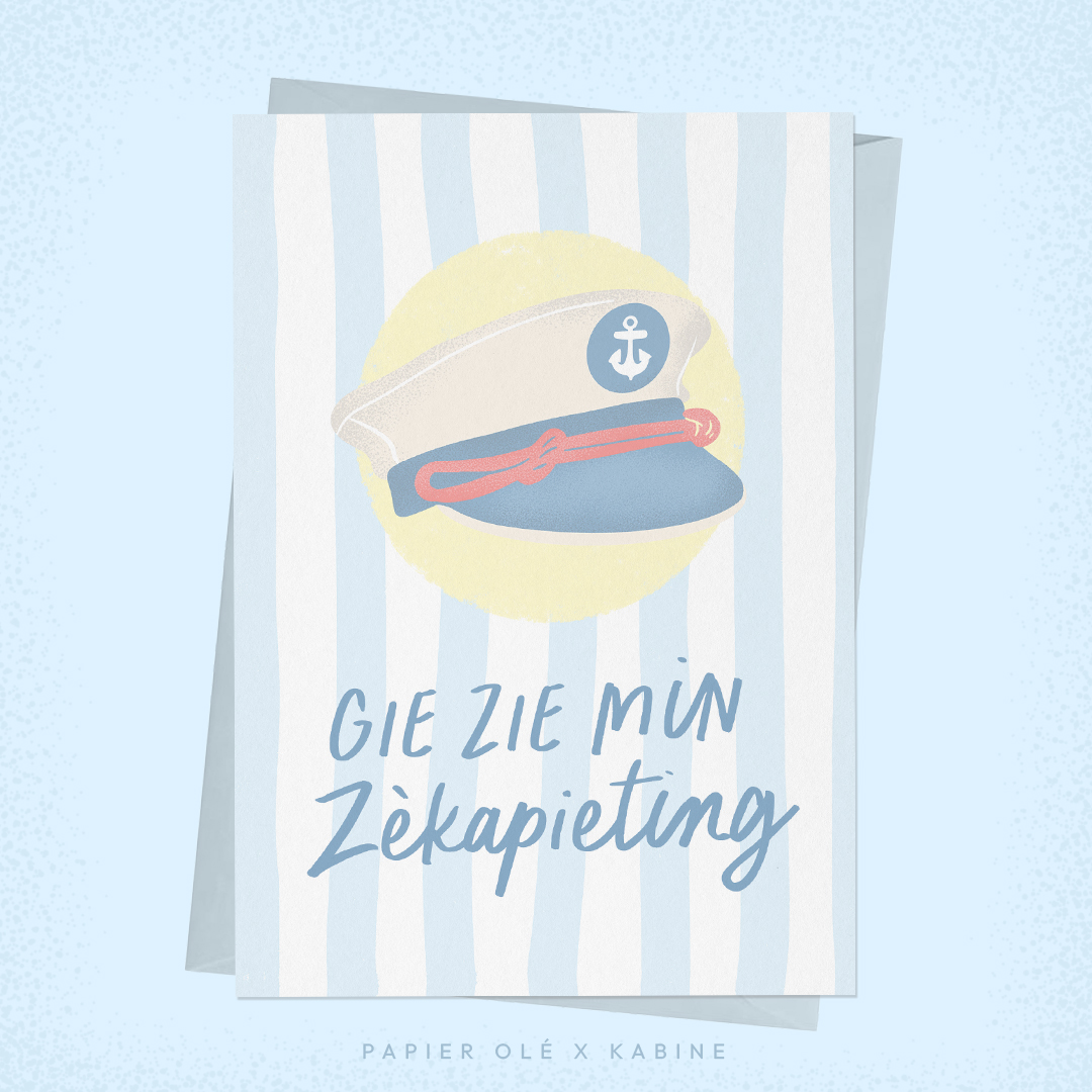 Papier Olé x Kabine Wenskaart Gie zie min zèkapieting