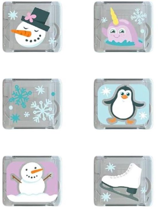 Glo Pals Badspeelgoed Light-Up Cubes Winter - 6st 