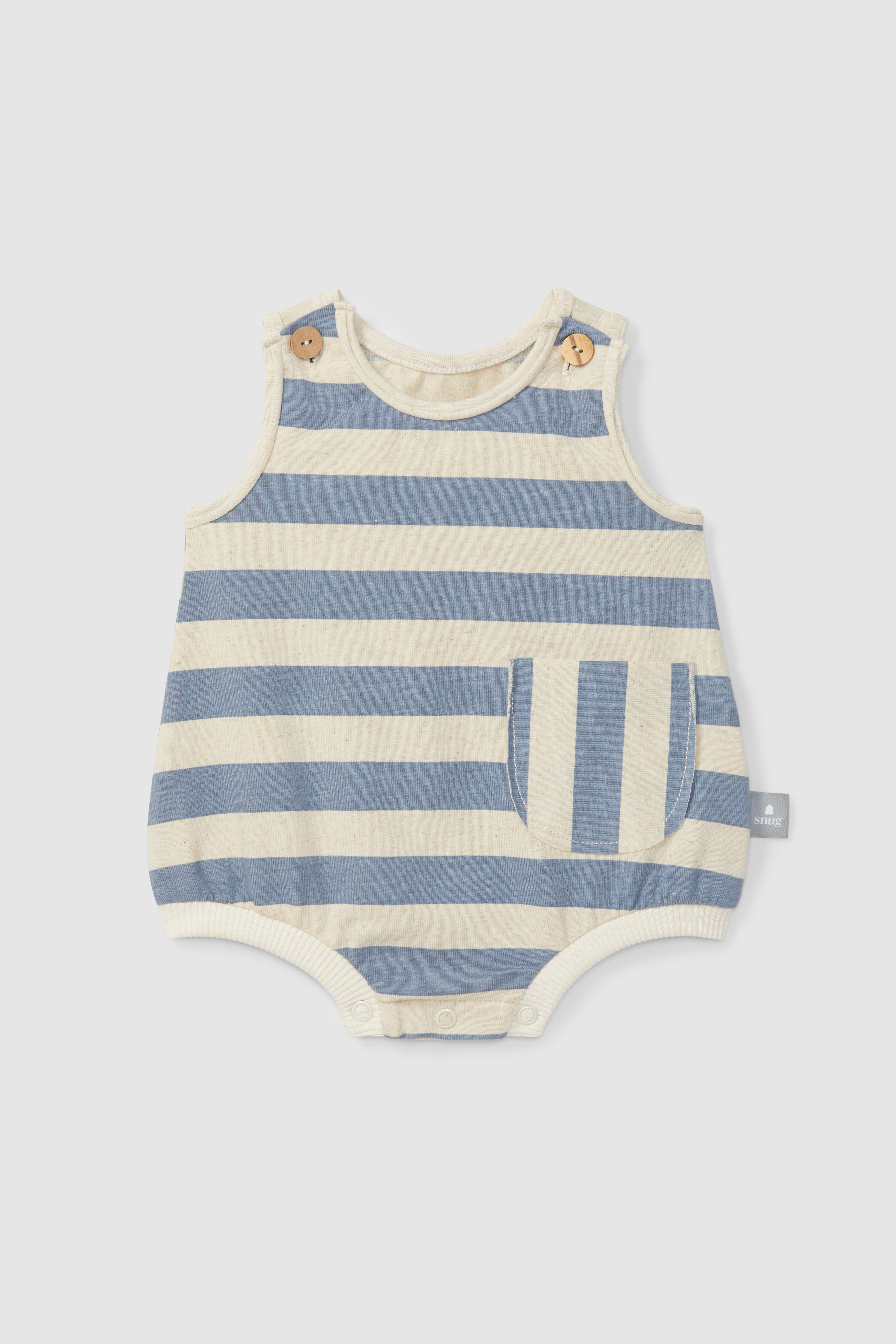 Snug Baby Body Zm Gestreept Indigo