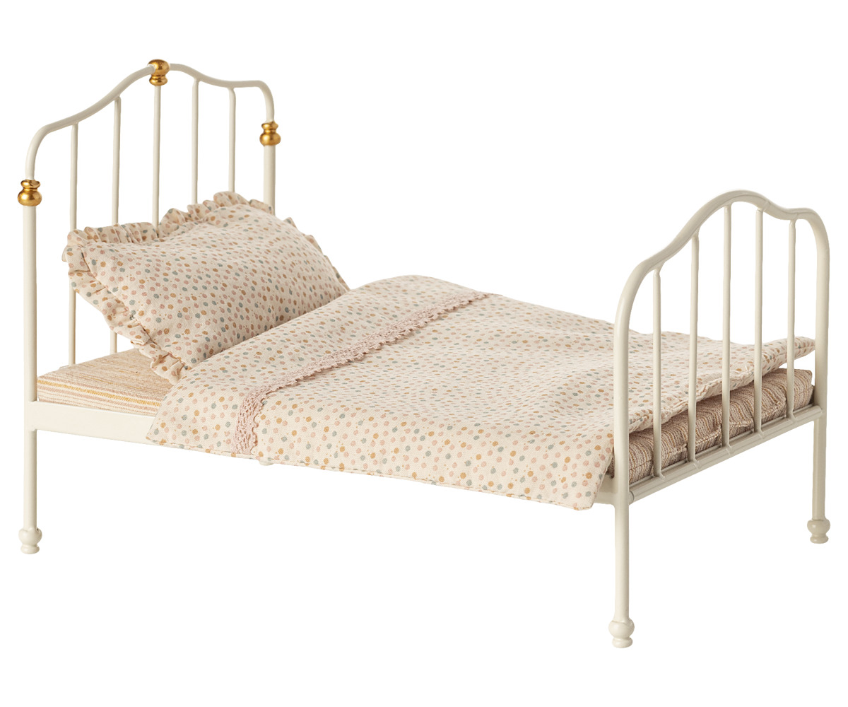 Maileg Bed Muis Vintage Off White