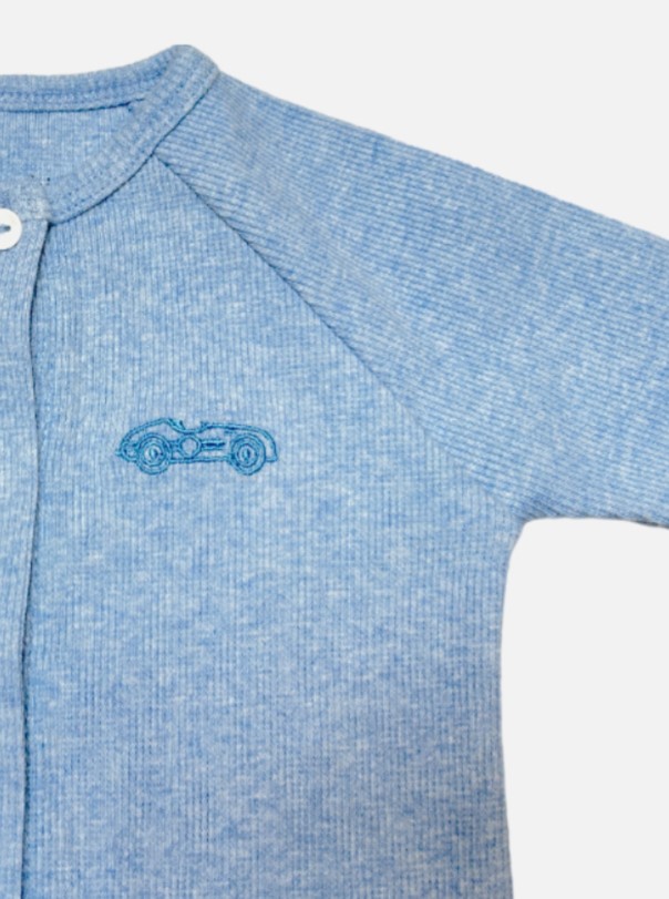 Poetree Pyjama Ollie Denimblauw - 0 maand