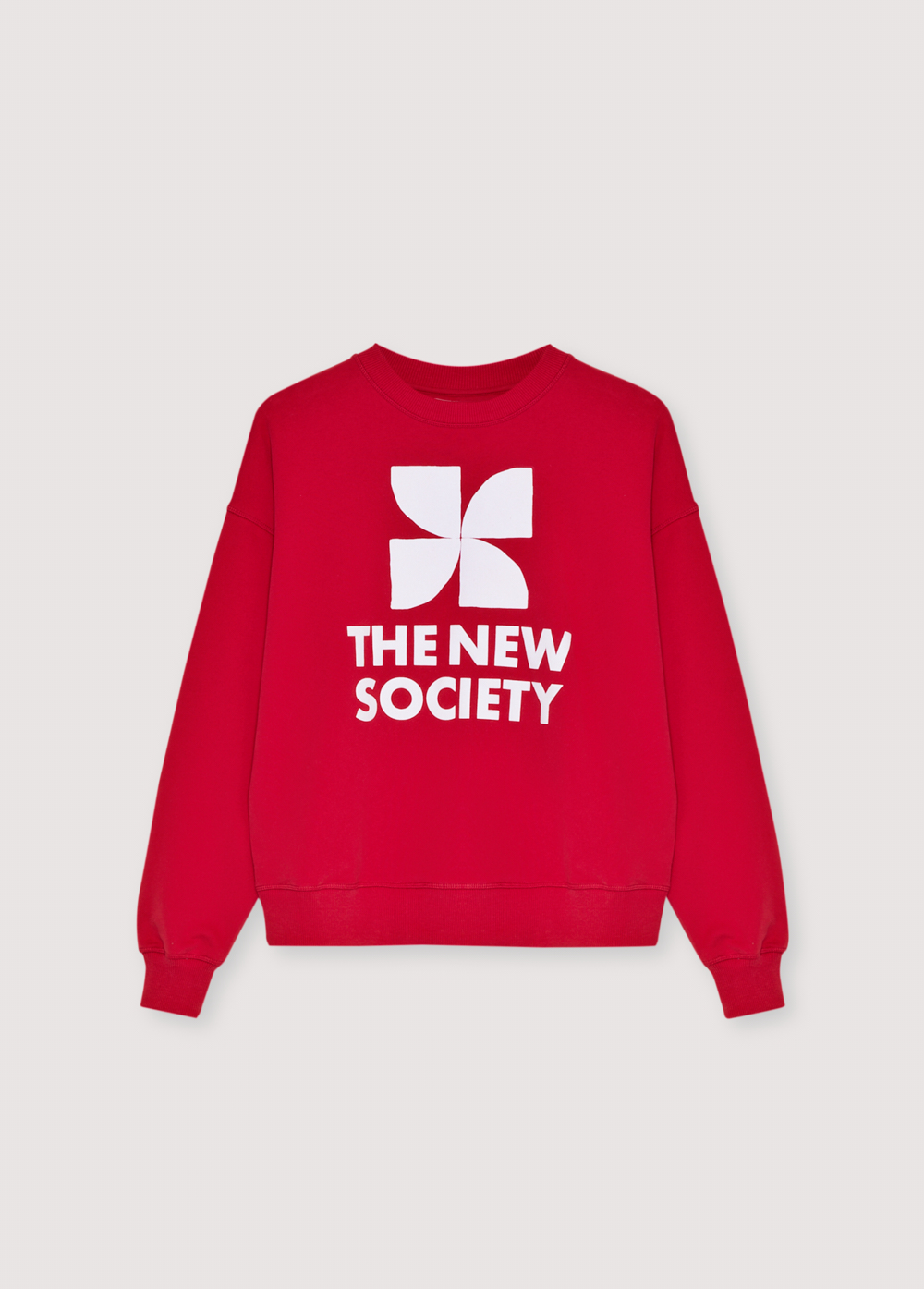 The New Society Sweater Logo TNS Tulip Red