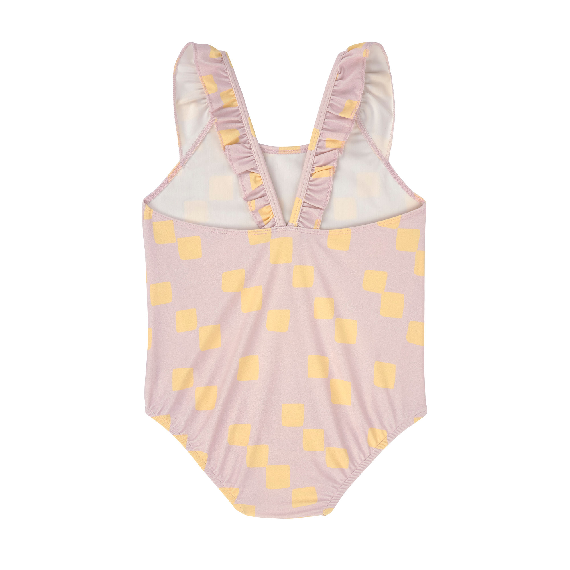 Lässig Badpak Checkerboard Pale Pink-Yellow