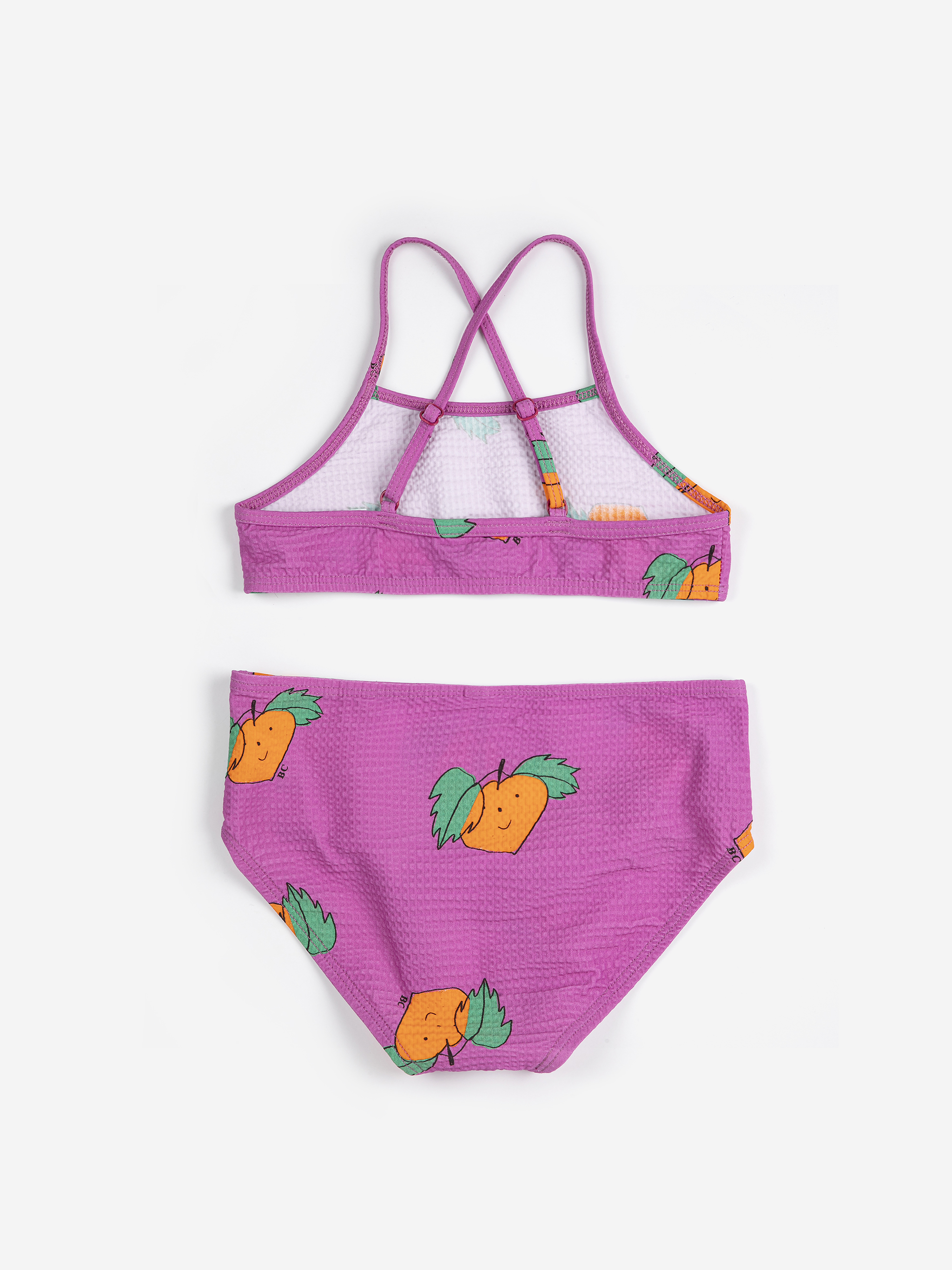 Bobo Choses Kids Bikini All Over Print Tangerine Purple