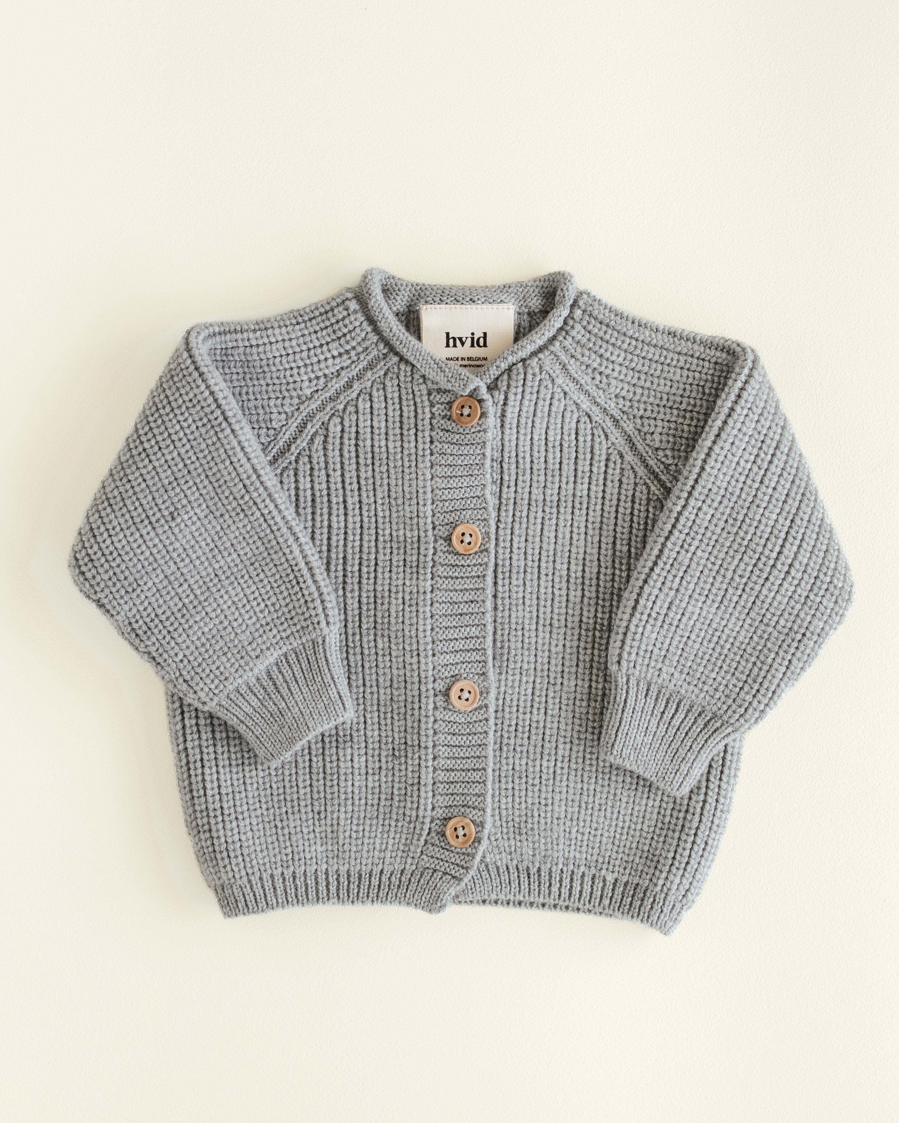 Hvid Baby Cardigan Inga Grey Melange