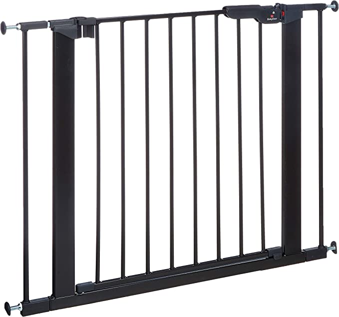 Babydan Deurhekje Asta Metaal Zwart 86-93.3 cm - incl. 2 verlengstukken