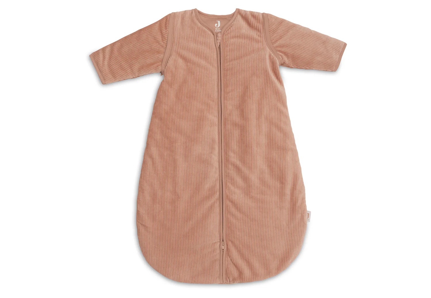 Jollein Slaapzak afritsbare Mouwen Rib Light Terra 110 cm