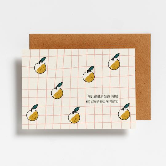 Hello August Wenskaart Fris En Fruitig