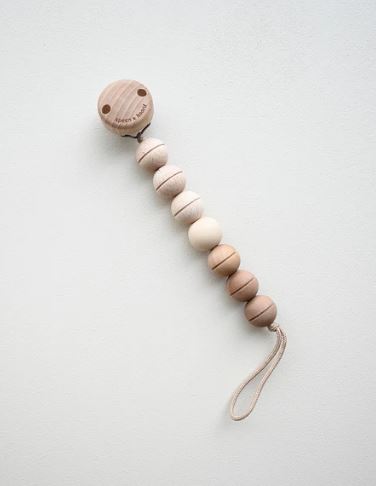 Speen en koord Speenkoord Dani Walnoot Duo Hout