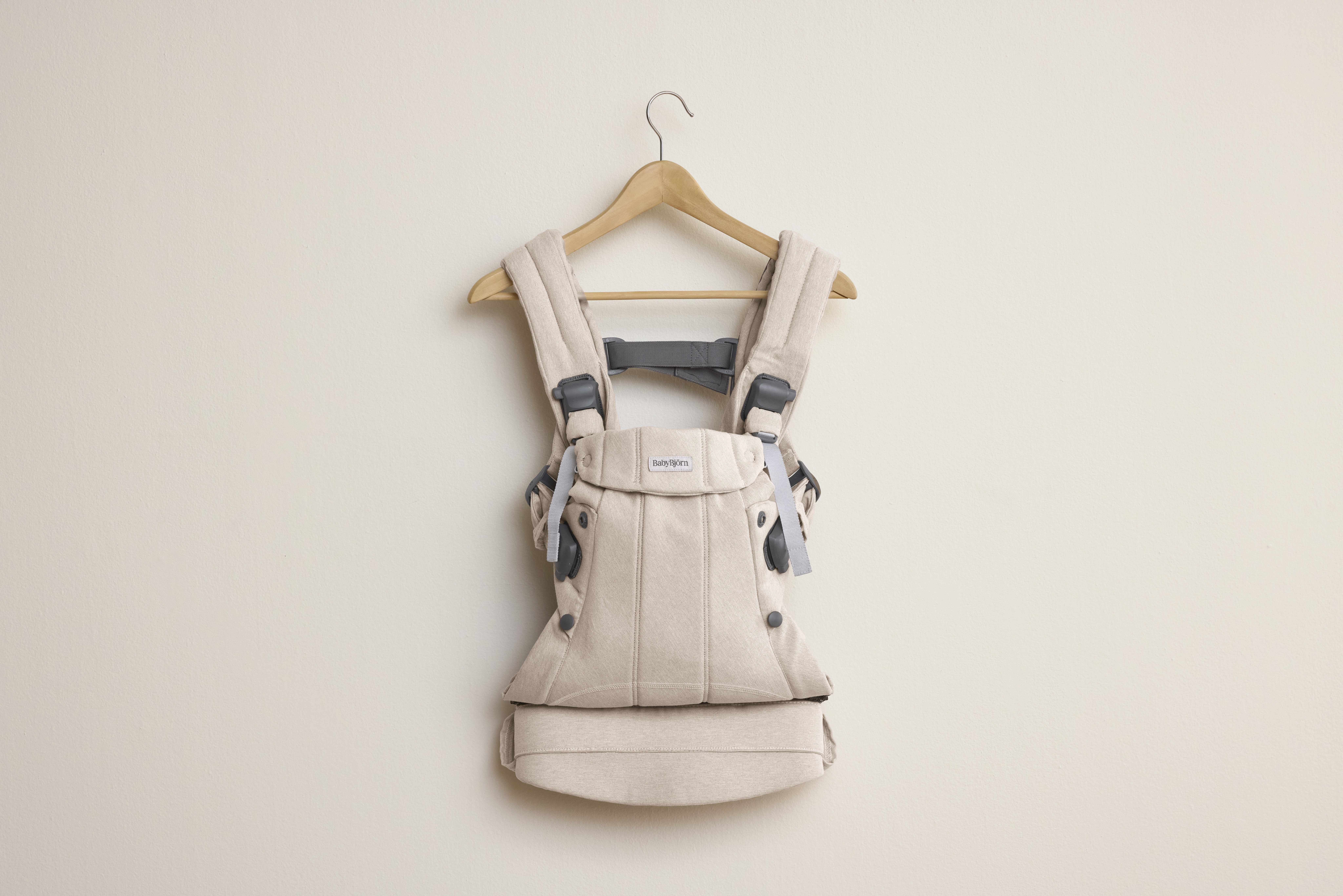 BabyBjorn Draagzak Harmony Geweven Mélange Lichtbeige
