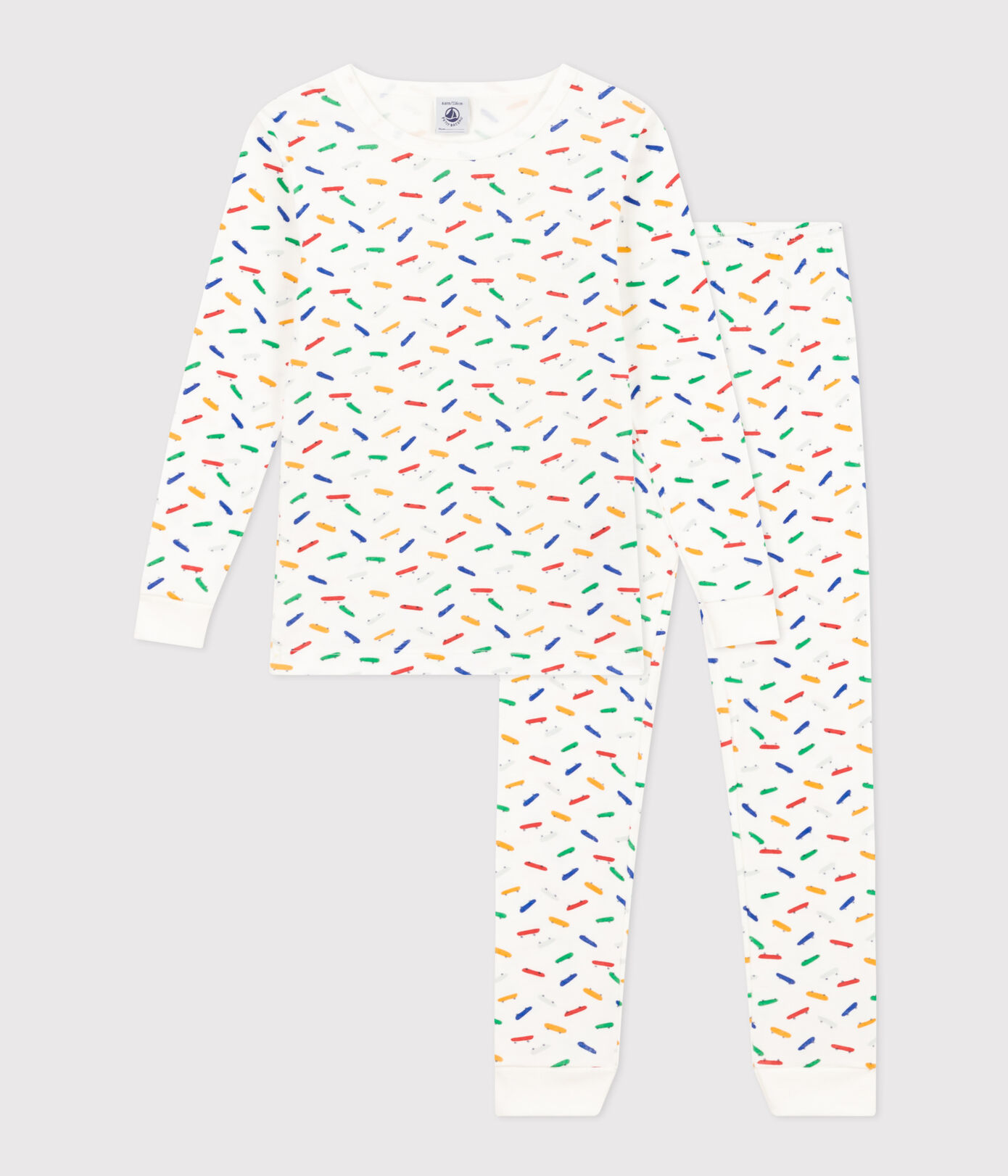 Petit Bateau / pyjama / skateboardprint