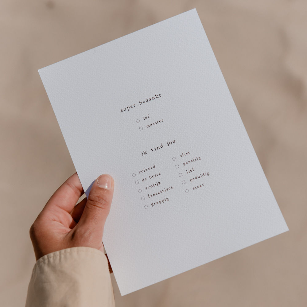 ikpakjein Poster A5 Super Bedankt