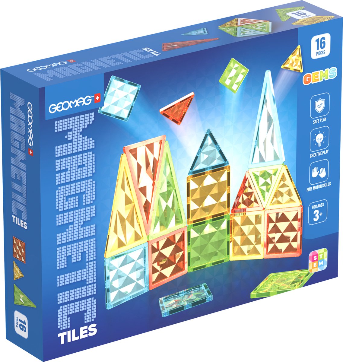 Geomag Magnetic Tiles Germs 16 delig