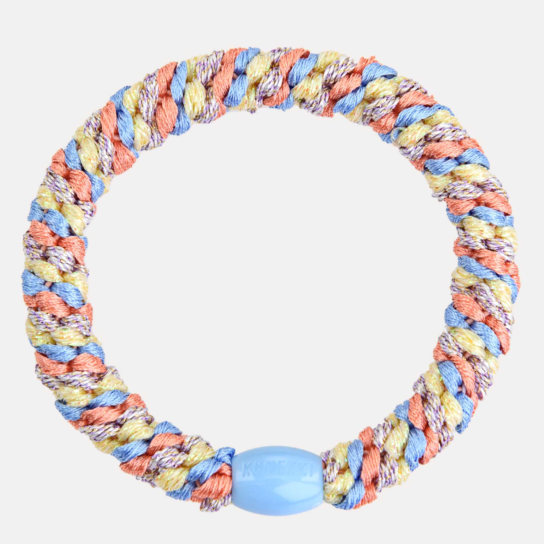 KKNEKKI Haarelastiek Mix Geel-Blauw Peach