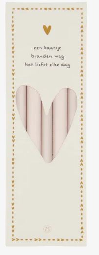Zusss / Doosje met 10 smalle kaarsen  / Beige