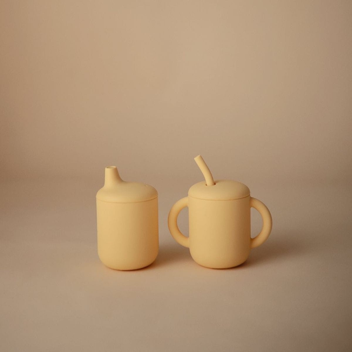 Mushie Drinkbeker met Rietje Pale Daffodil
