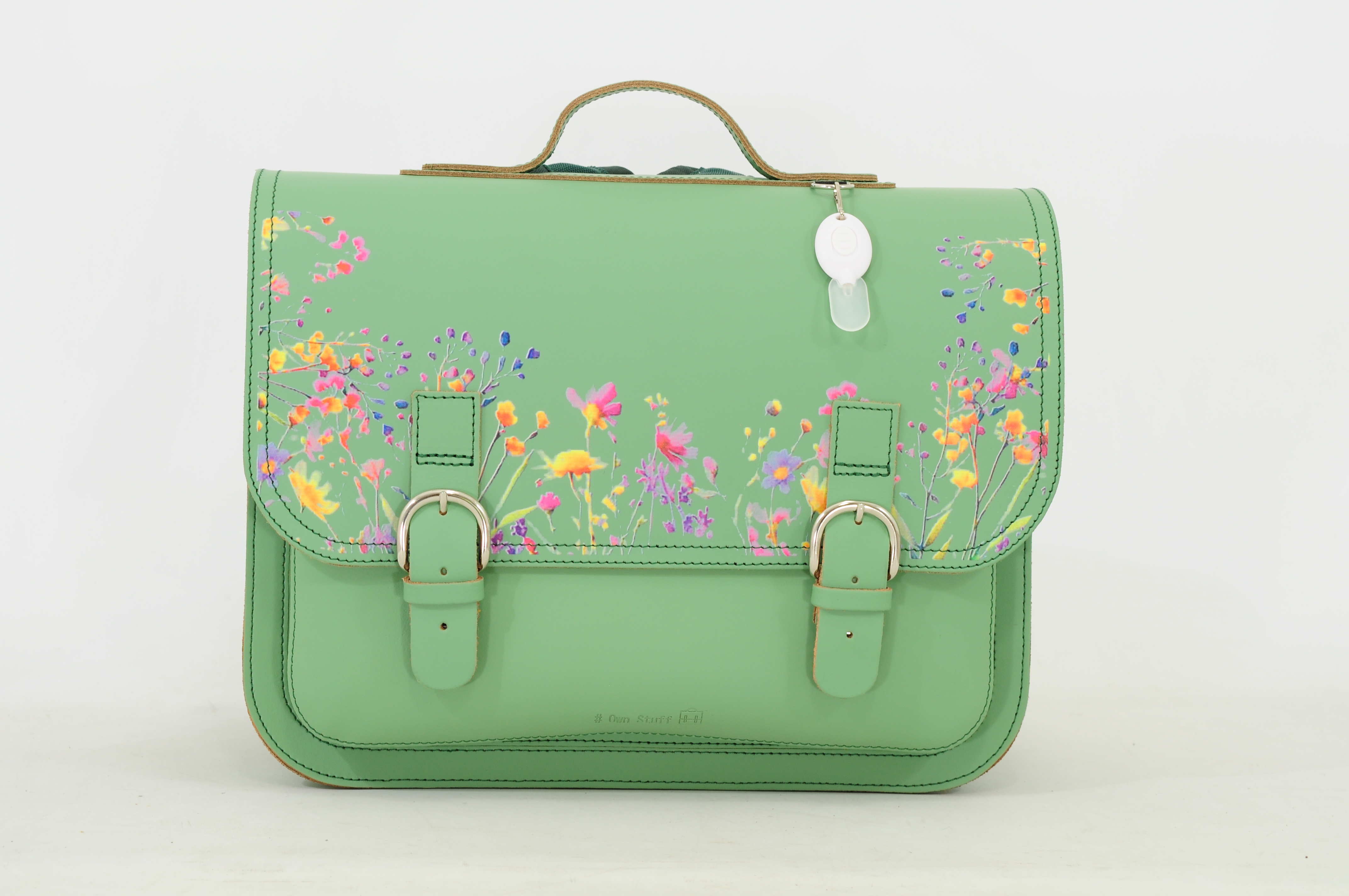 Own Stuff Boekentas Classic WildFlowers Pastel Groen 38x17x28 cm